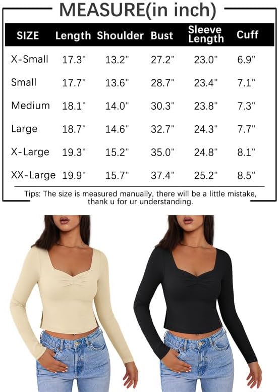 Trendy Queen Womens Long Sleeve Crop Tops Cute Sexy Going Out Y2k Shirts Fall Fashion Outfits for Women 2023 Basics Clothing - Image 6