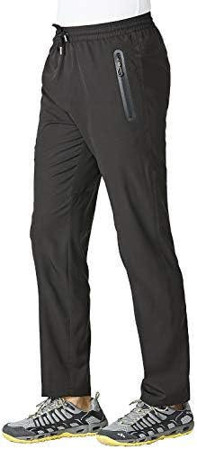 TBMPOY Men's Lightweight Hiking Travel Pants Breathable Athletic Fishing Active Joggers Zipper Pockets - Image 3