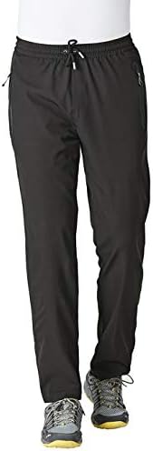 TBMPOY Men's Lightweight Hiking Travel Pants Breathable Athletic Fishing Active Joggers Zipper Pockets - Image 7