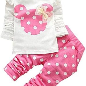 Cute Toddler Baby Girls Clothes Set Long Sleeve T-Shirt and Pants Kids 2pcs Outfits