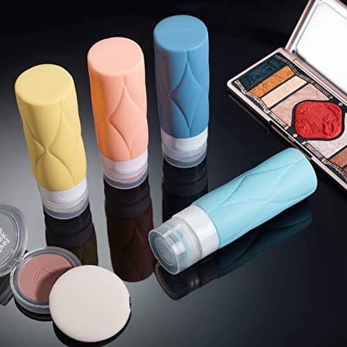 SUDDHO Travel Bottles for Toiletries, 3oz Travel Size Containers, Tsa Approved,BPA Free Leak Proof Squeezable Silicone Travel Size Bottles for Shampoo Conditioner Lotion(4Pack) - Image 6