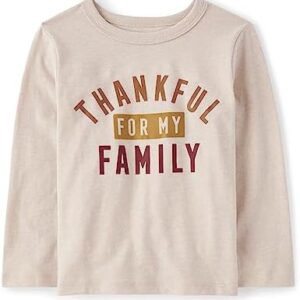 The Children's Place Baby and Toddler Long Sleeve Fall Thanksgiving Graphic T-Shirt