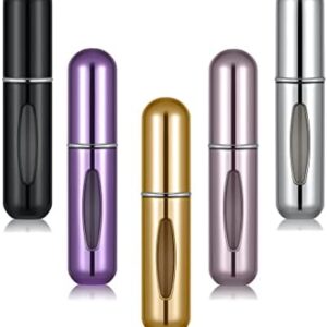 VONOVO Portable Mini Refillable Perfume Atomizer Bottle Atomizer Travel Size Spray Bottles Accessories 5 sets of 5ml/0.2oz