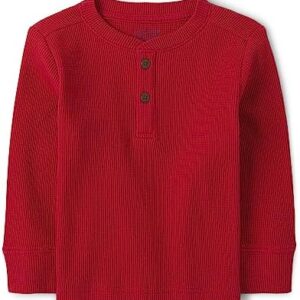 The Children's Place Baby Toddler Boys Long Sleeve Thermal Henley Top
