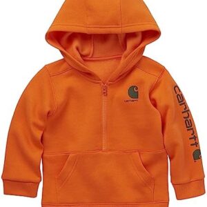 Carhartt Boys' Long-Sleeve Half-Zip Hooded Sweatshirt