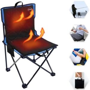 Portable Heated Seat Cushion, 3 Mode Adjustable Thin Heat Heating Cushion, 【No Power Bank】USB Power Heated Foldable Back Chair Pad, Memory Foam Heated Seat Pad for Indoor, Outdoor, Sports, Beach