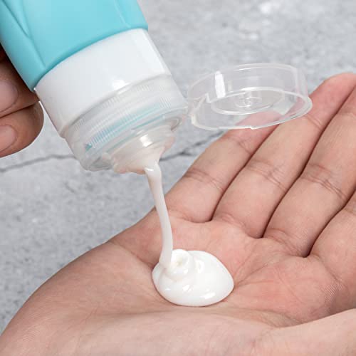 SUDDHO Travel Bottles for Toiletries, 3oz Travel Size Containers, Tsa Approved,BPA Free Leak Proof Squeezable Silicone Travel Size Bottles for Shampoo Conditioner Lotion(4Pack) - Image 3