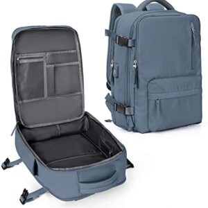Travel Backpack Women, Carry On Backpack for Men, Hiking Laptop Backpack Waterproof Outdoor Sports Rucksack Casual Daypack, Jewel Blue