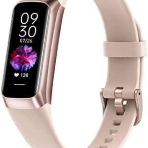 Fitness Tracker with Step Counter/Calories/Stopwatch, Activity Tracker, Health Tracker with Heart Rate Monitor, Sleep Tracker,1.10''AMOLED Touch Color Screen, Pedometer Watch for Women Men Kids