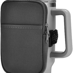 Yopria Water Bottle Pouch for Stanley,18~40oz Stanley Cup Accessories,Stanley Fanny Pack,Tumbler with Pocket, Phone, Cards, Keys,Wallet,Earphone,Compact, Versatile, GYM,Outdoors,Sports, SBB-00108
