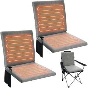 Thyle Portable Heated Seat Cushion Foldable Heating Cushion 3 Mode Adjustable Heated Chair Pad Stadium Chair Heated Stadium Seat for Indoor, Outdoor, Sports, Power Bank Not Included