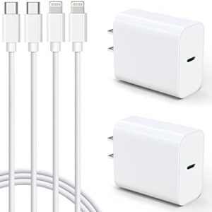 Mitesbony iPhone Fast Charger 10 FT [Apple MFi Certified] 2 Pack PD 20W USB C Charger Block with 10FT Long Type C Lightning Cable for iPhone 14 13 12 11 XS XR X 8 iPad,White