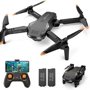 Heygelo S90 Drone with Camera for Adults, 1080P HD Mini FPV Drones for Kids Beginners, Foldable RC Quadcopter Toys Gifts with Altitude Hold, Voice/Gesture Control, 3 Speeds, 2 Batteries