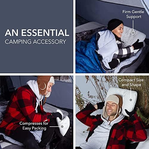 Vaverto Small Memory Foam Pillow for Travel and Camping - Compressible Medium Firm, Contoured Support, Breathable Cover, Machine Washable, Ideal Backpacking, Airplane and Car - Image 5