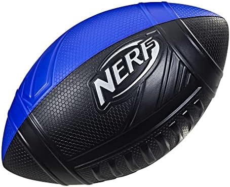 NERF Pro Grip Football, Blue, Classic Foam Ball, Easy to Catch & Throw, Sports Toys, or Stocking Stuffers for Kids