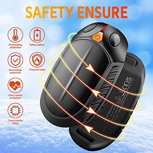 Hand Warmers Rechargeable, 2 in 1 Hand Warmer Protable Camping Accessories Hunting Gear Men Women Outdoor/Indoor/Hunting/Golf/Camping/Hiking/Football/Winter Sports Essential 2 Pack - Image 2