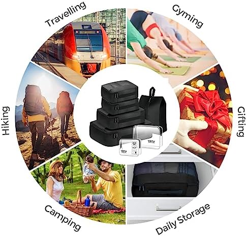 YAMIU Packing Cubes for Suitcases, 7 Pcs luggage organizer bags with Shoe Bag, 2 Waterproof Travel Toiletry Bags, Travel Cubes for Travel Essentials Travel Accessories - Image 9