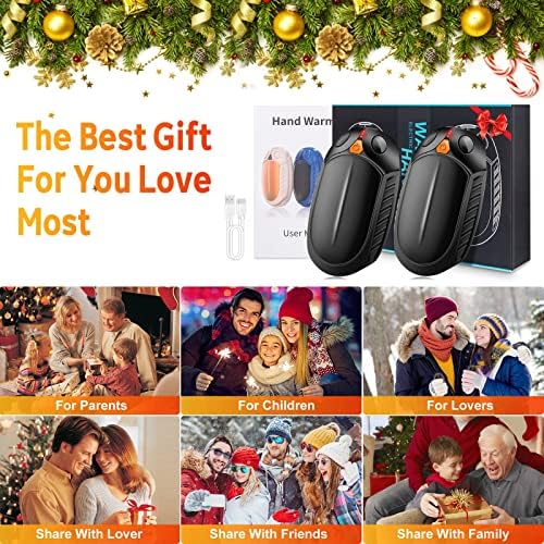 Hand Warmers Rechargeable, 2 in 1 Hand Warmer Protable Camping Accessories Hunting Gear Men Women Outdoor/Indoor/Hunting/Golf/Camping/Hiking/Football/Winter Sports Essential 2 Pack - Image 7
